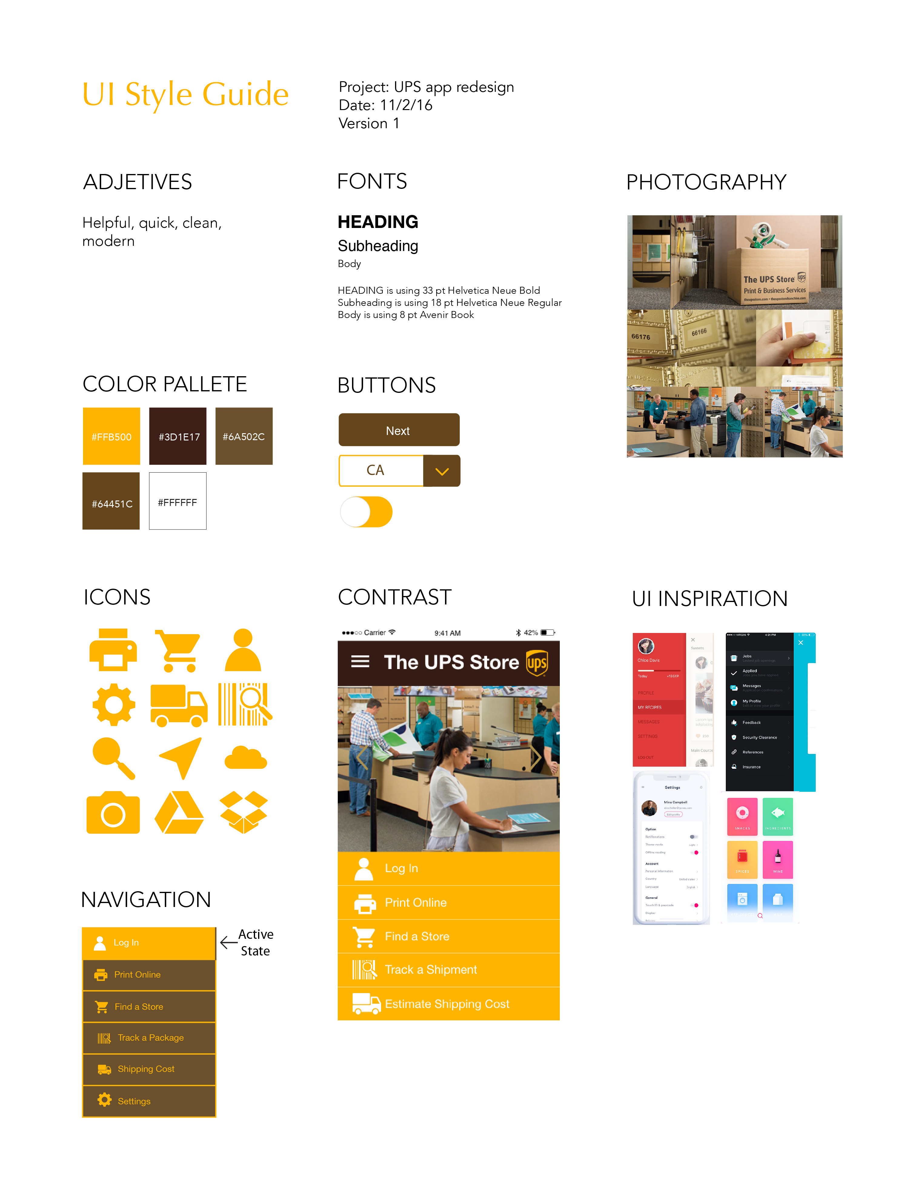 ups app mood board
